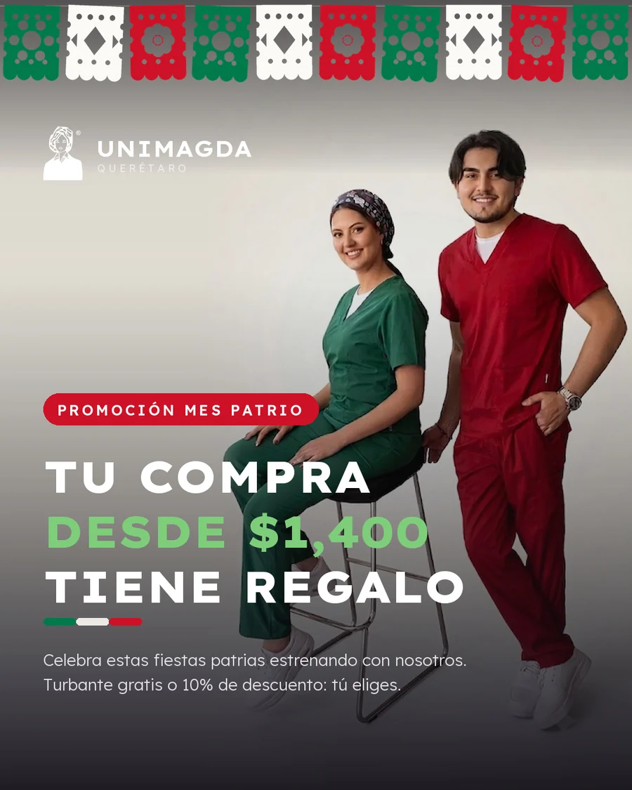 Promoción de mes patrio: tu compra desde $1,400 tiene regalo — turbante gratis o 10% de descuento